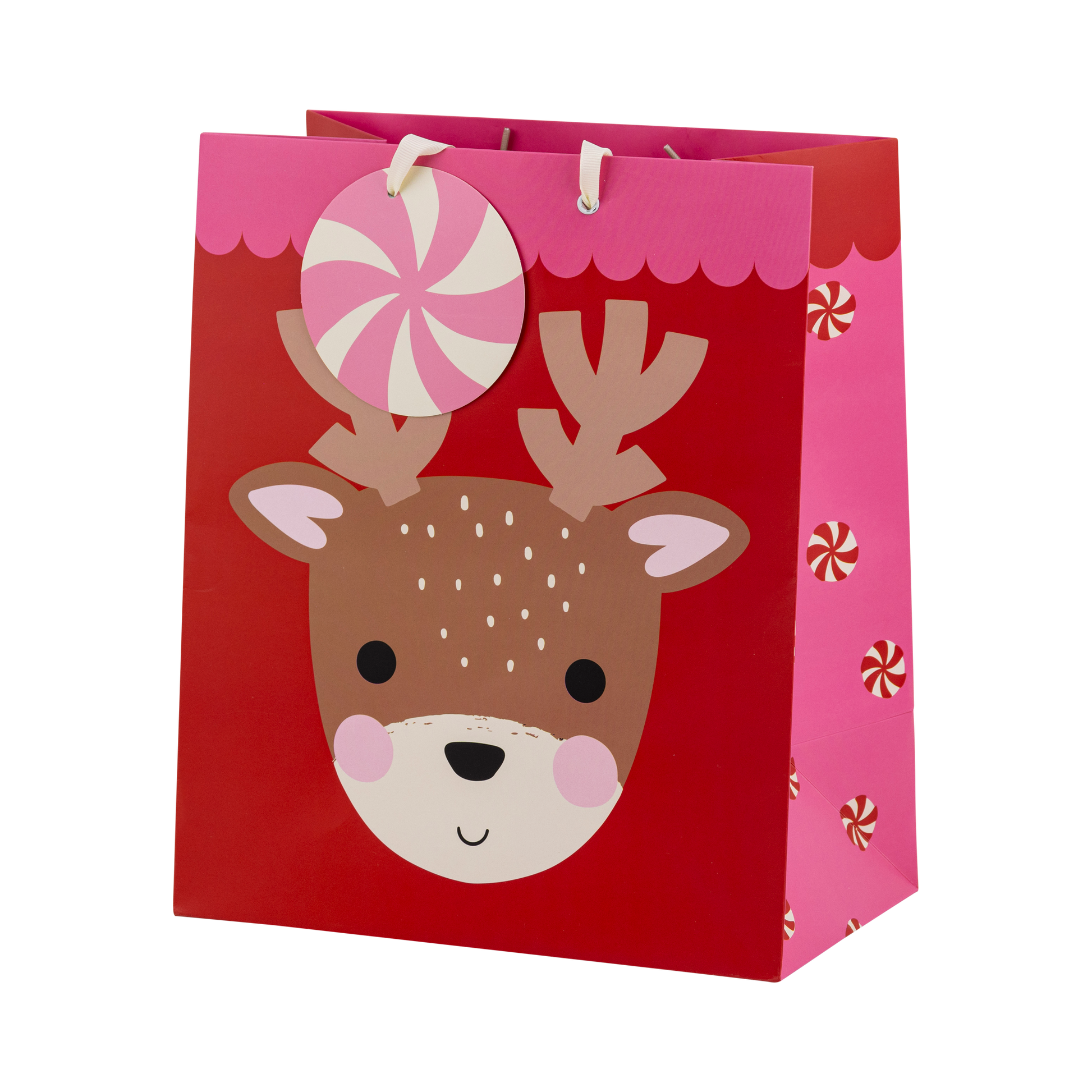 Spread holiday cheer with our festive reindeer gift bag set, including 3 medium-sized bags!