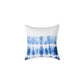 Ombre Blue Tie Dye Pillow made from durable poly canvas, featuring a unique tie dye design in shades of blue. Available in various sizes to add a splash of color and style to your home decor. Perfect for cozy relaxation.