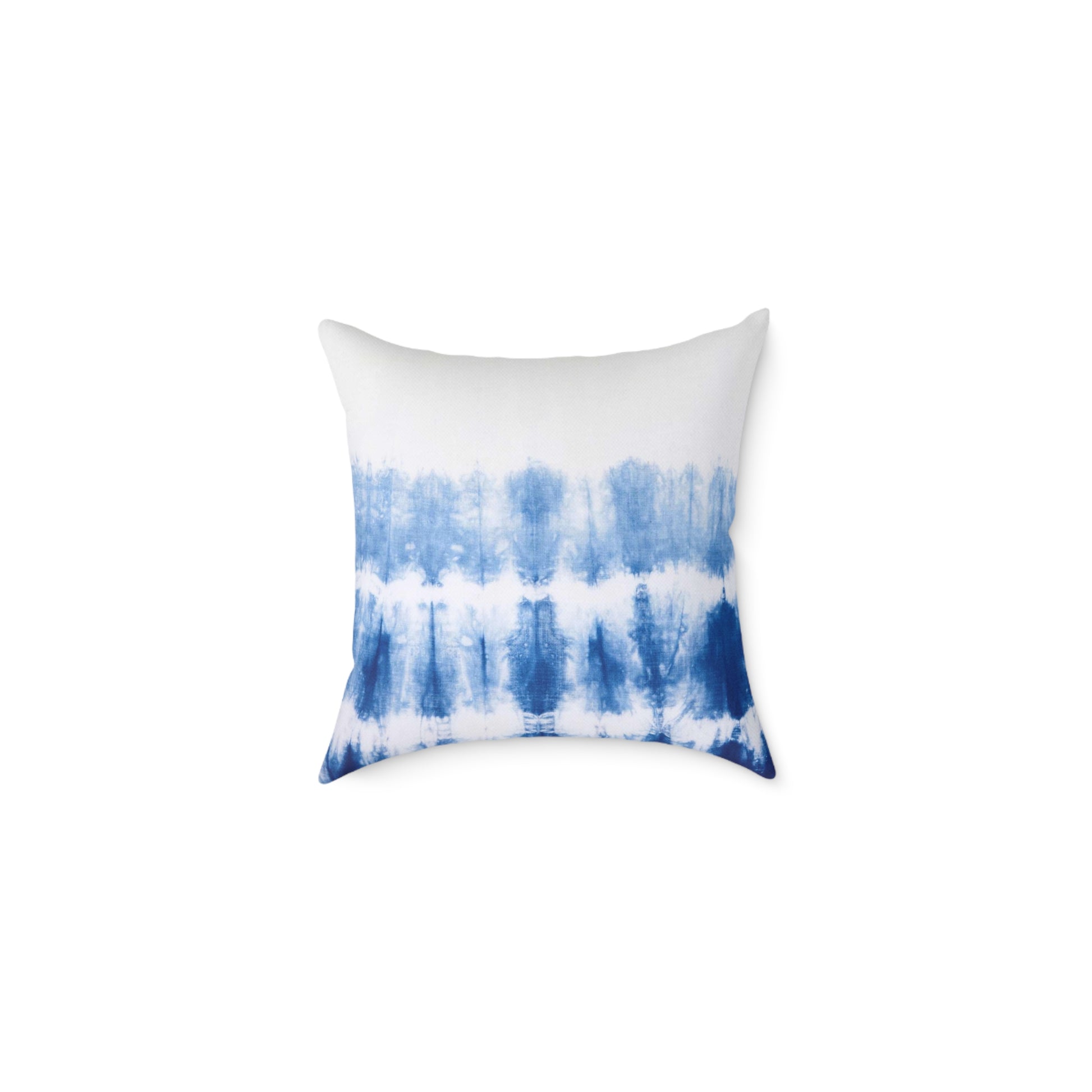 Ombre Blue Tie Dye Pillow made from durable poly canvas, featuring a unique tie dye design in shades of blue. Available in various sizes to add a splash of color and style to your home decor. Perfect for cozy relaxation.