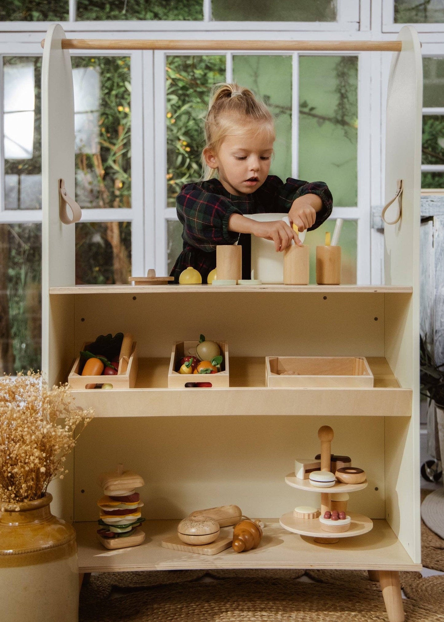 Montessori-inspired wooden lemonade set