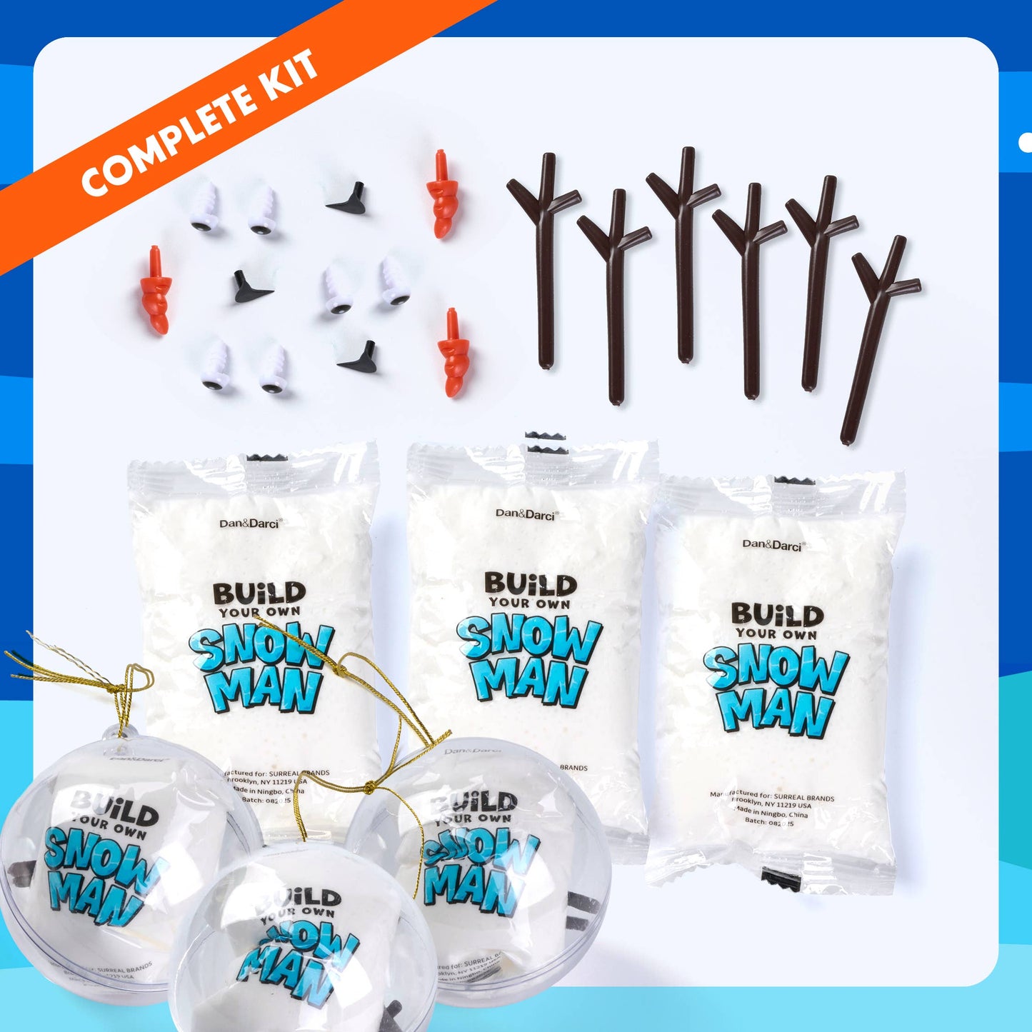 "Snow Squad" ⛄ Build-A-Snowman Outdoor Kit by Dan&Darci