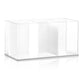 Elegant Classic Silverware Caddy with clear lucite, gold or silver border, 3 compartments.