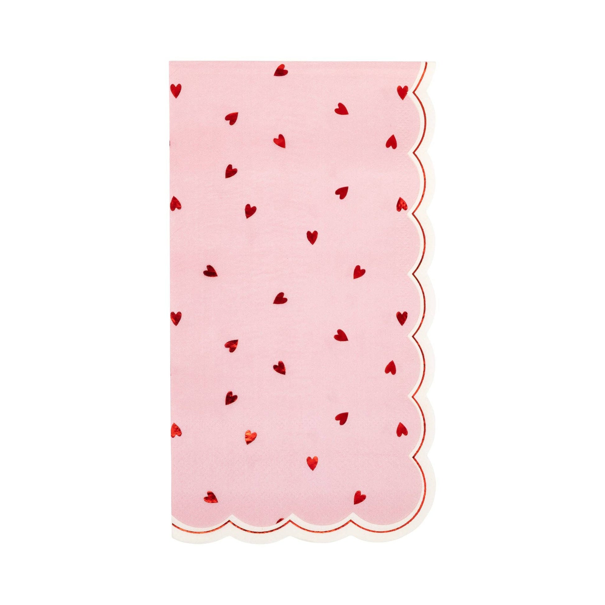 Scattered hearts Valentine’s dinner napkin