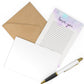"Camp Notes" Blue Tie Dye Camp Notes Personalized Stationery and Envelopes (Pack of 10)