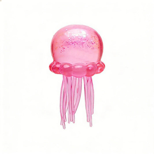 pink jellyfish cube squishy stress toy