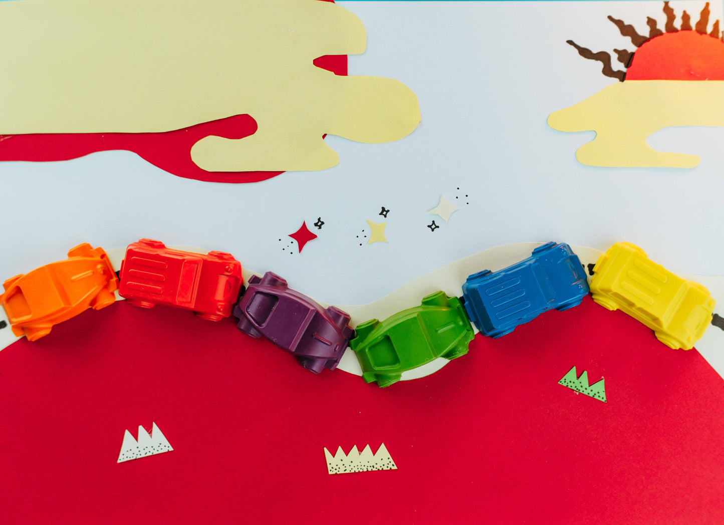 Kids car crayons creative screen-free activity