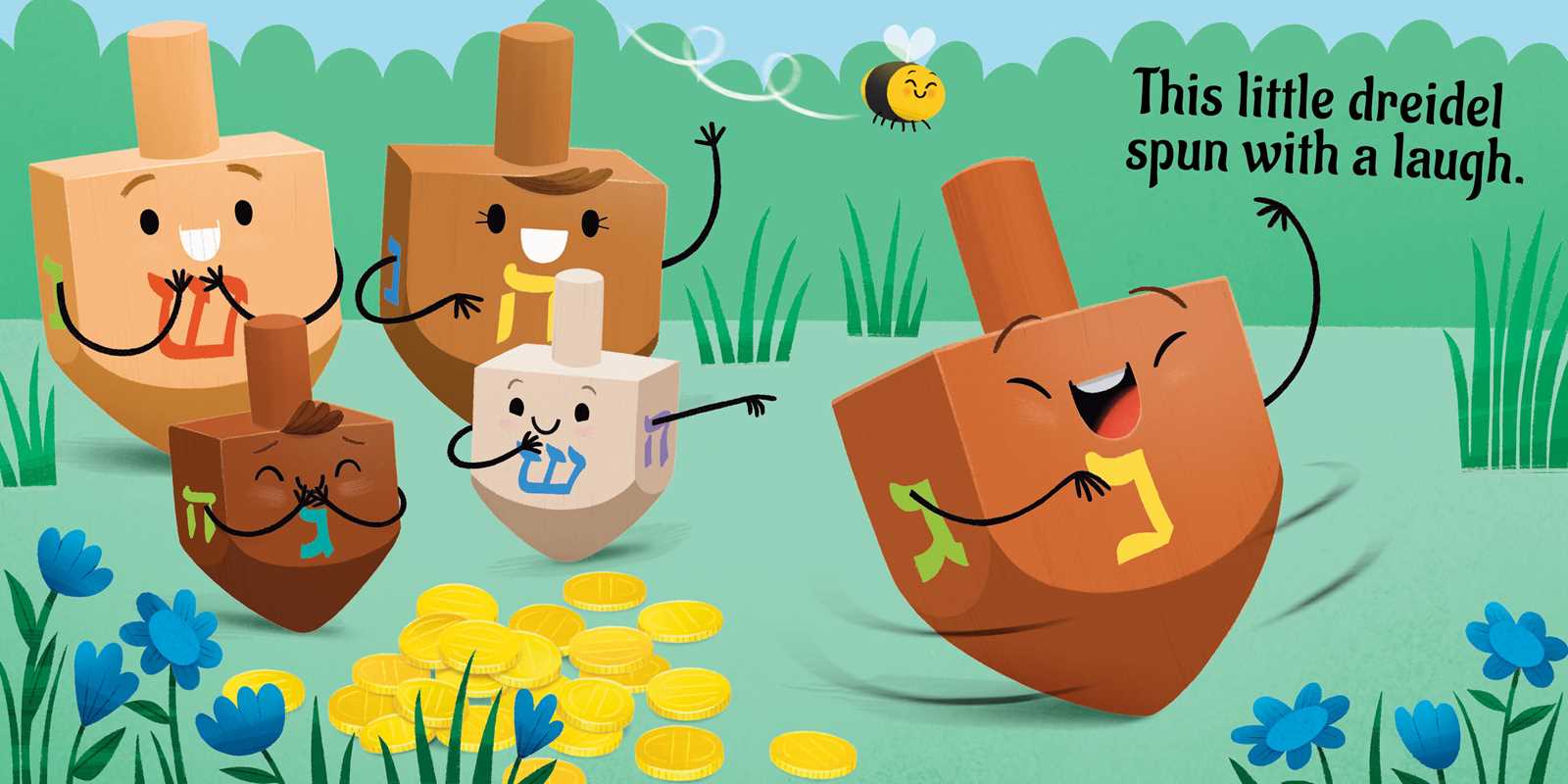 Cute dreidel nursery rhyme book for young readers