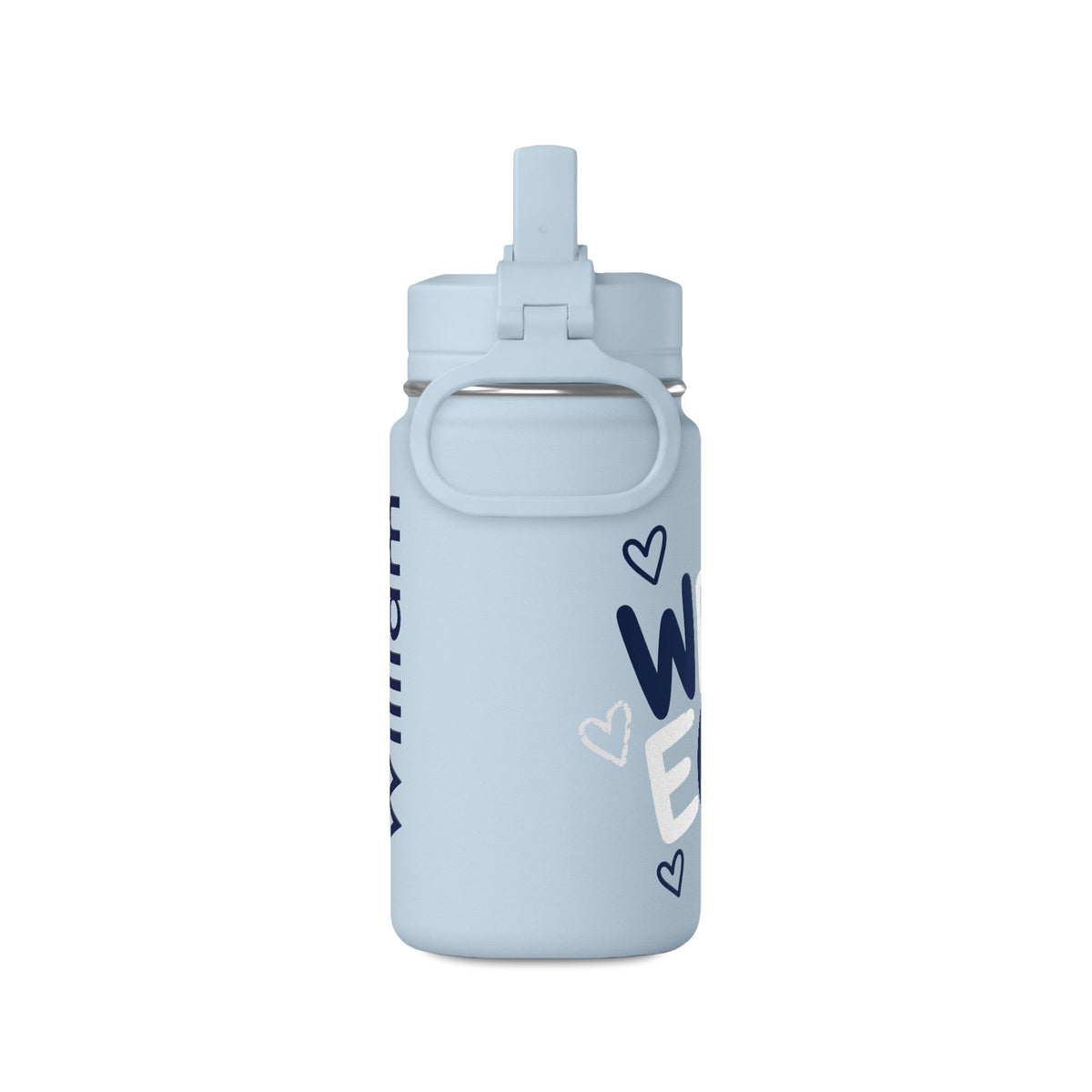 “Sip Sip Hooray” 🖍️ PERSONALIZED Marker Script & Doodle Hearts WRT ECC Kids Water Bottle by CGO