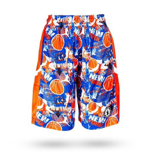 “Empire State of Play” 🏀 Boys NY Basketball Print Athletic Shorts by Flow Society
