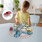 Creative kids toy with cars and track tiles