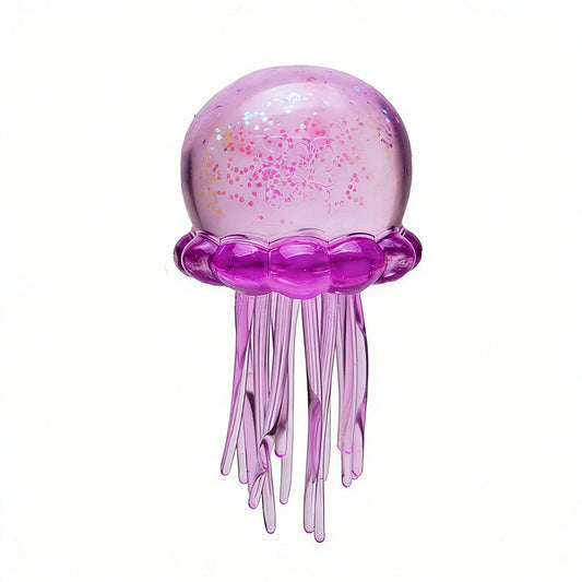 purple jellyfish cube squishy stress toy