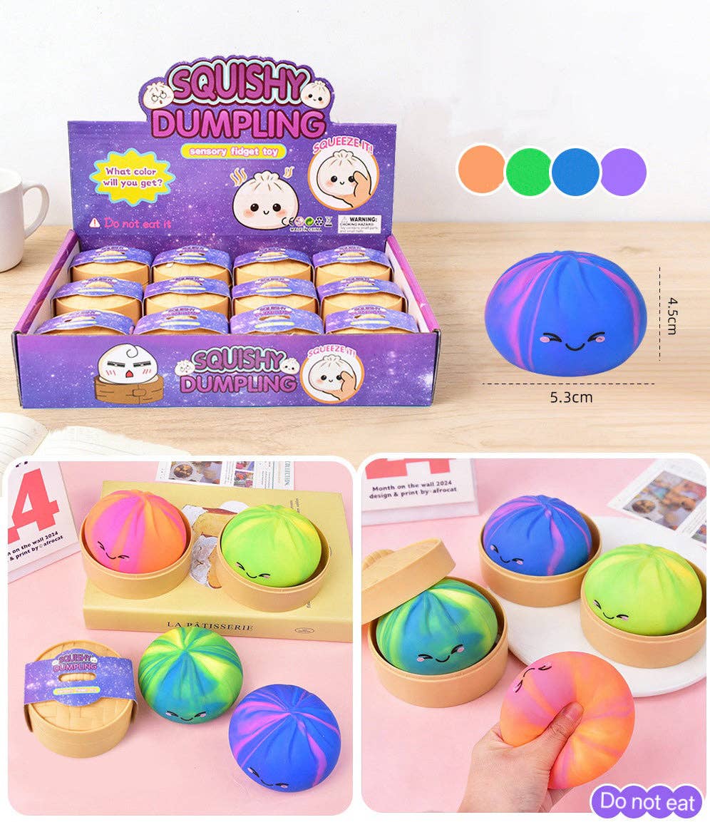 “Dumpling Drama” 🥟 Mystery Mini Squishy Dumpling Stress Toy by Auraquise