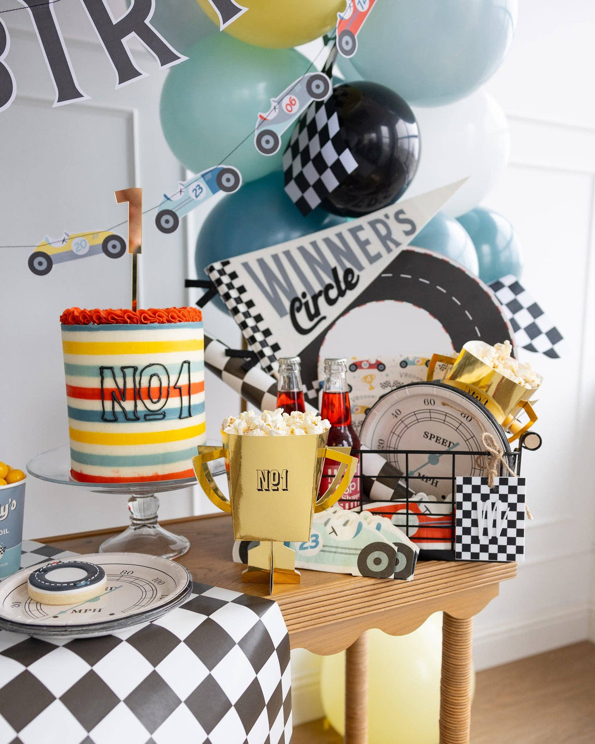 “Track Record” 🏁 Race Track Party Placemats by My Mind’s Eye