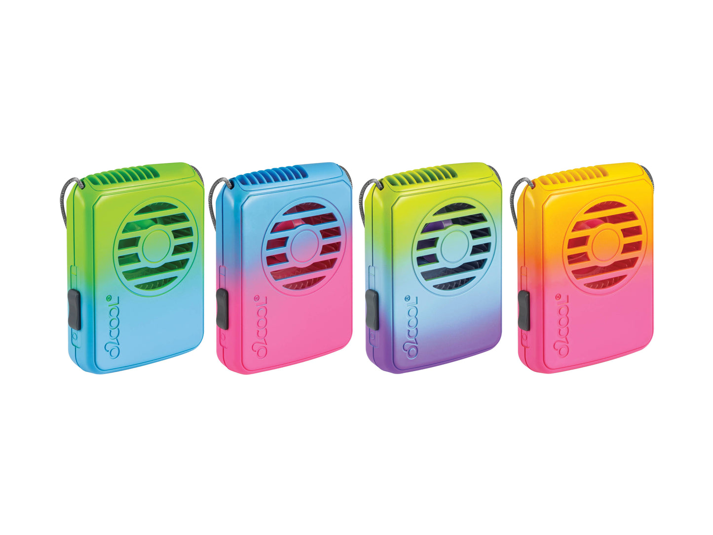 “Fan Girl” 🪭 O2Cool Deluxe Necklace Fan Ombre Colors