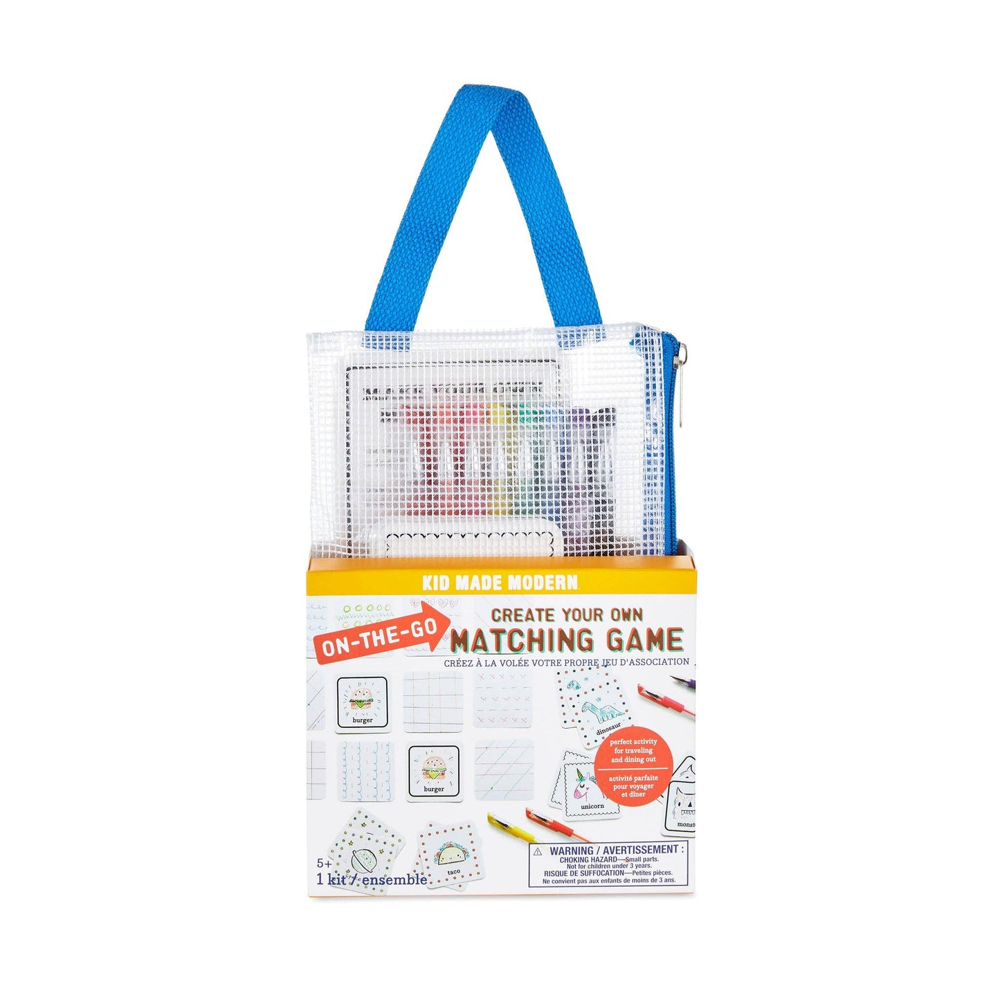 On-the-Go Match Game Kit with carrying case, cards, and gel pens