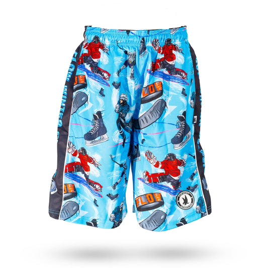 “Ice in His Veins” 🧊 Boys Ice Print Athletic Shorts by Flow Society