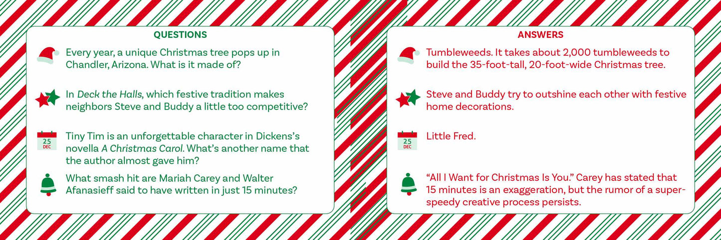 Why Does Santa Wear Red? Christmas Trivia Game by Adams Media: Flashcards; 102 pages / English