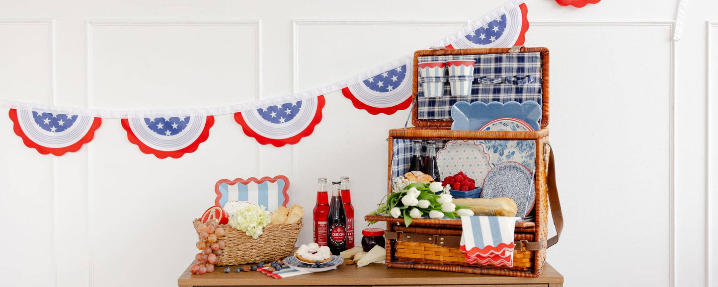 “Haute Hamptons” 🇺🇸 Hamptons Stripes Dinner Napkin