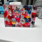 "Family Over Everything" Crystal Block – 4x6 acrylic table decor, perfect for gifts and home accents.