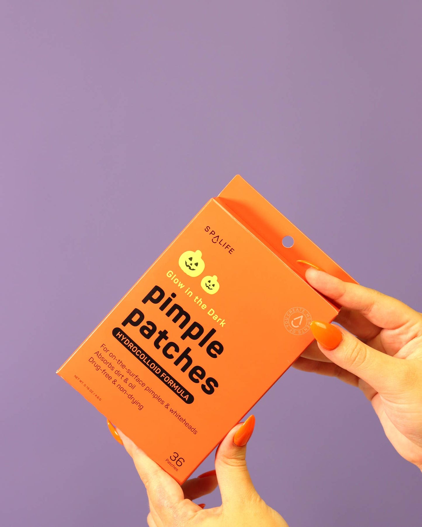 “Glow Up, Ghoul” 🎃 Glow in the Dark Pumpkin Halloween Pimple Patches