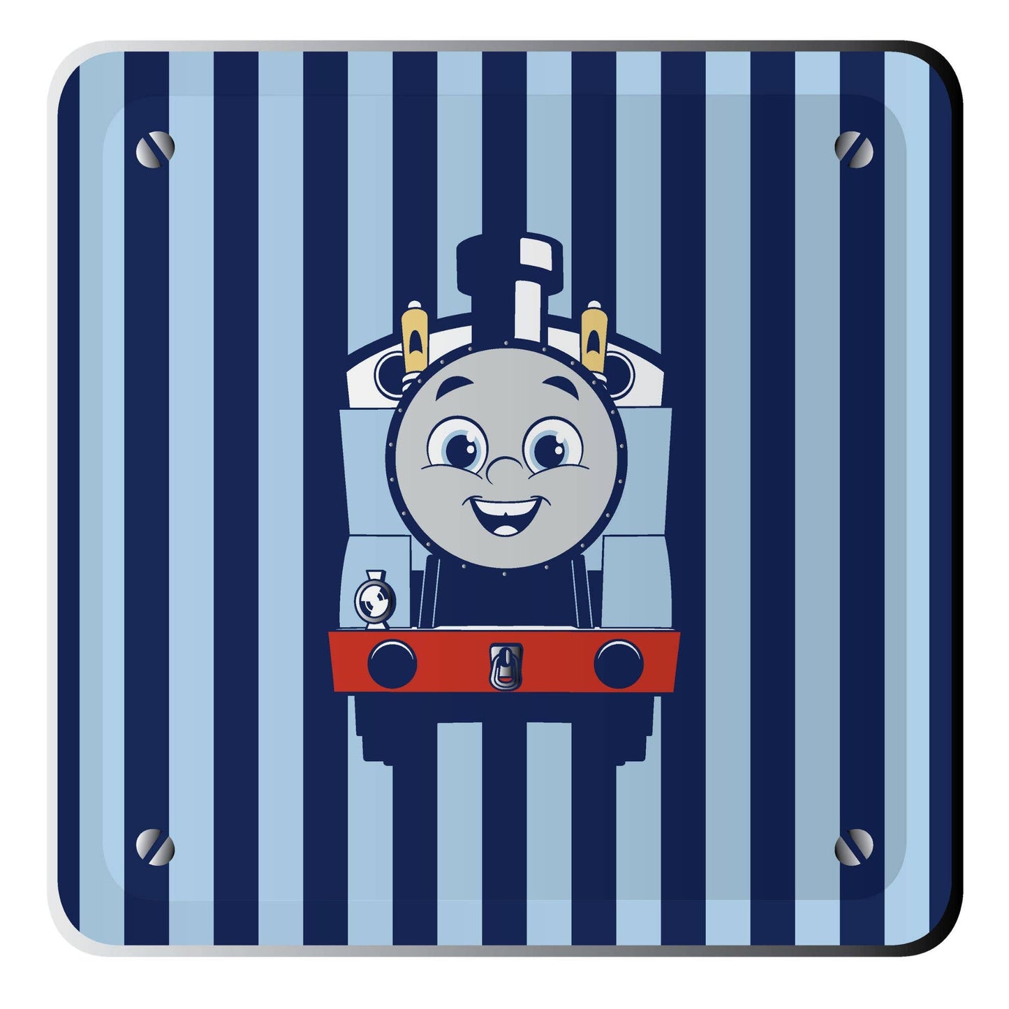 Thomas & Friends™ Train large stripe paper plates, 8 pack, 10.25" diameter, FSC certified, eco-friendly