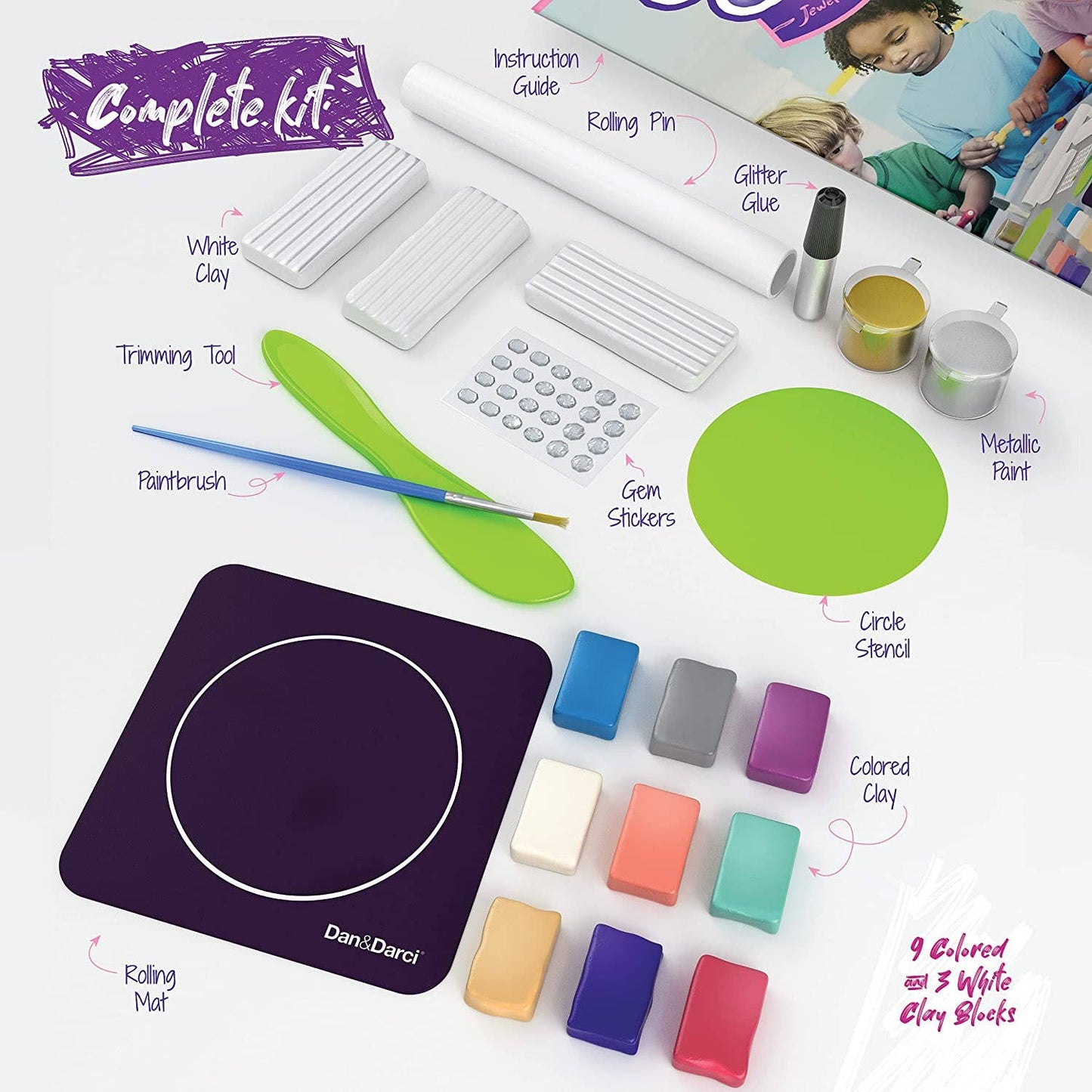 "Trinket Tray" 💍 Air-Dry Clay Jewelry Dish Kit by Dan&Darci