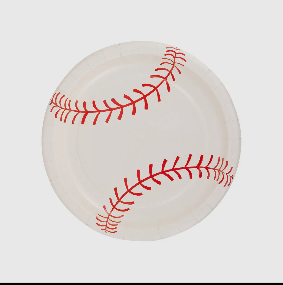 Set of 8 Baseball Paper Plates, 8" in size, perfect for baseball-themed parties and events. Fun and unique design adds a playful touch to any celebration, ideal for serving snacks and treats. Great for game day and kids' sports parties.