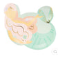 Mermaid-shaped paper plates featuring a playful design, perfect for under-the-sea themed parties. Includes 8 plates, each measuring 9.5 x 10 inches with gold foil accents, adding charm and whimsy to any celebration.