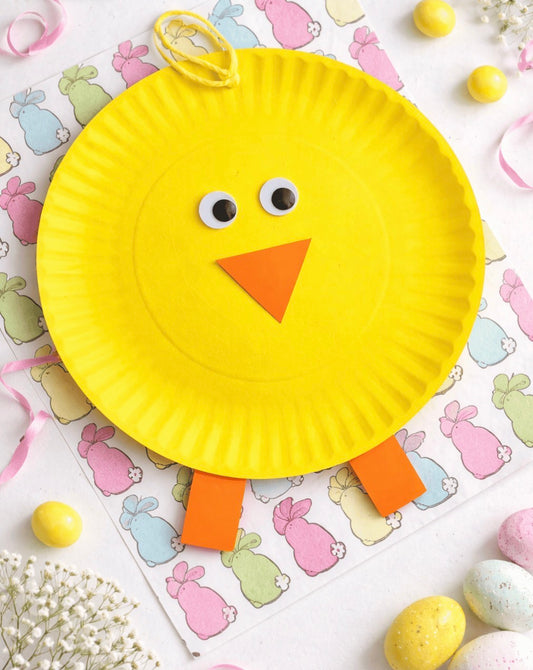 “Chick Happens” Paper Plate Chicks 🐥🎨 Easy Easter Classroom Craft Kit by Chief Gifting Officers