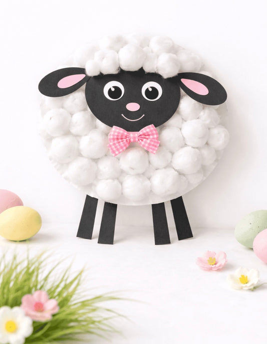“Cotton-Tail Cuties” Fluffy Lamb Craft 🐑🎨 Easy Easter Classroom Craft Kit by Chief Gifting Officers