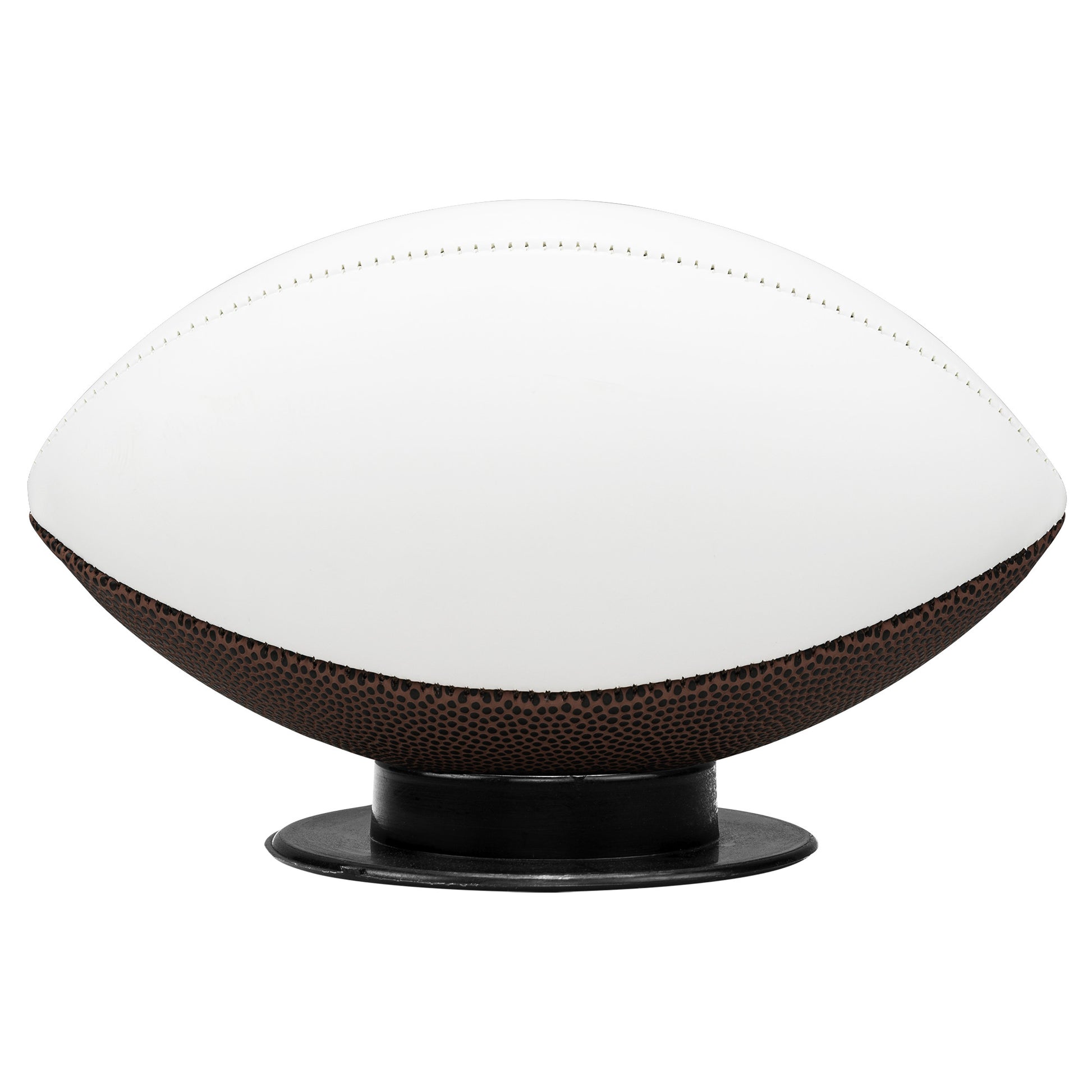 Mid-sized (8.5") synthetic leather football with full-color print, ideal as a keepsake for home or office display. Includes a display base.