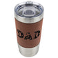 20oz insulated tumbler, double-walled stainless steel, keeps drinks cold or hot, perfect for tailgating, fits cupholders, snap-on lid, BPA-free, easy handwash, upgrade from plastic cups, ideal for game days, road trips, or long stadium lines.