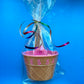 Personalized ice cream bowls with matching spoons, perfect for ice cream parties and birthdays. Add a fun touch with custom names and colors. Ideal for party favors and sweet treats!