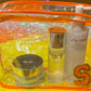 Personalized "All that Glitters" skincare pouch, perfect for storing skincare essentials. The pouch is customized with a name and favorite icons, making it an ideal party favor for pampering yourself or gifting to friends.