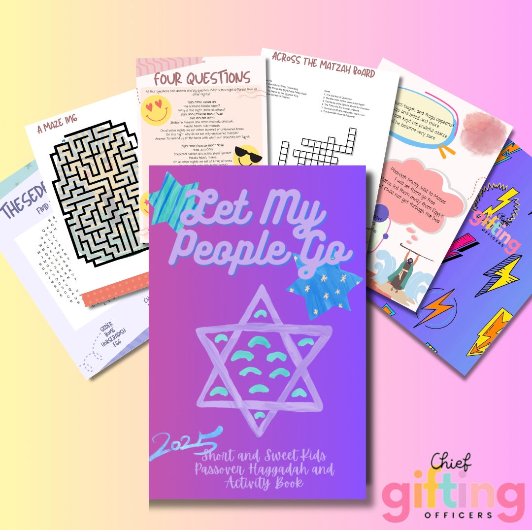 “12 Pack -- Let My People Go” ✡️ Short and Sweet Kids Passover Haggadah and Activity Book