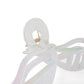 Jumbo bow claw clips in pink and white, trendy and stylish hair accessories for all hair types.