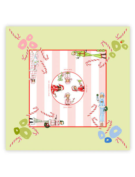 Christmas Mahjong mat with festive design