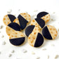 Black & white mini matzah cookies – 10-piece marzipan treat box for a sweet Passover celebration.