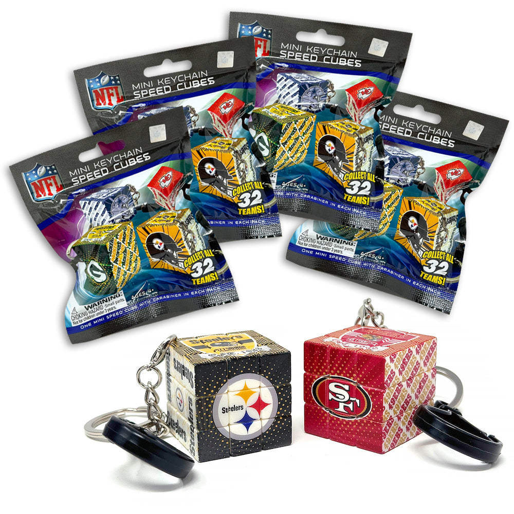 nfl mini speed cube keychain team logo