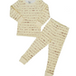 Matza pajamas 2-piece cotton set for Passover, comfy kids & adult PJ sleepwear, machine washable.