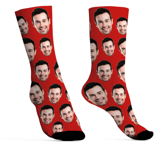 "Toe-tally You!" 🧦 Personalized Face Socks – Funny Christmas or Birthday Gift