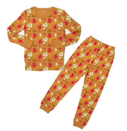 Rosh Hashanah pajamas with apples, honey, and pomegranates