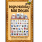 Rosh Hashanah nail decals with shofar, apple, and honey