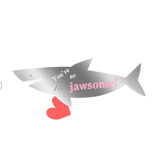 Ocean-themed Valentine cards in a fun display box