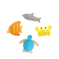 Sea creature Valentine set for kids’ classroom exchanges
