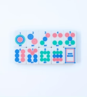 Vibrant Prism Mahjong tiles stacked neatly