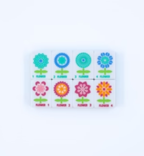 Players holding Prism Blue Mahjong tiles