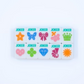 Mahjong set with clear top and colorful layered design