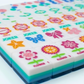 Prism Blue Mahjong set with bold geometric tiles