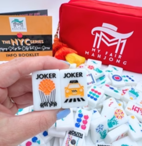 Lady Liberty Flower Mahjong tile detail